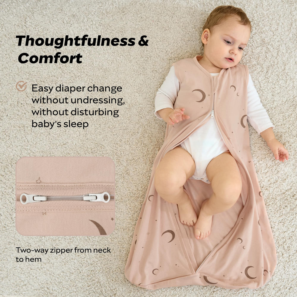 Jellymoni machine-washable care for easy cleaning of the sleep sack.