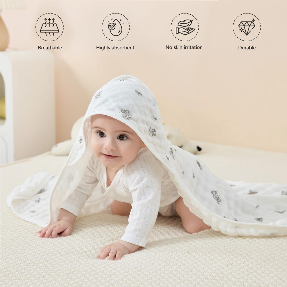 Close-up of Jellymoni towel fabric showing soft cotton texture