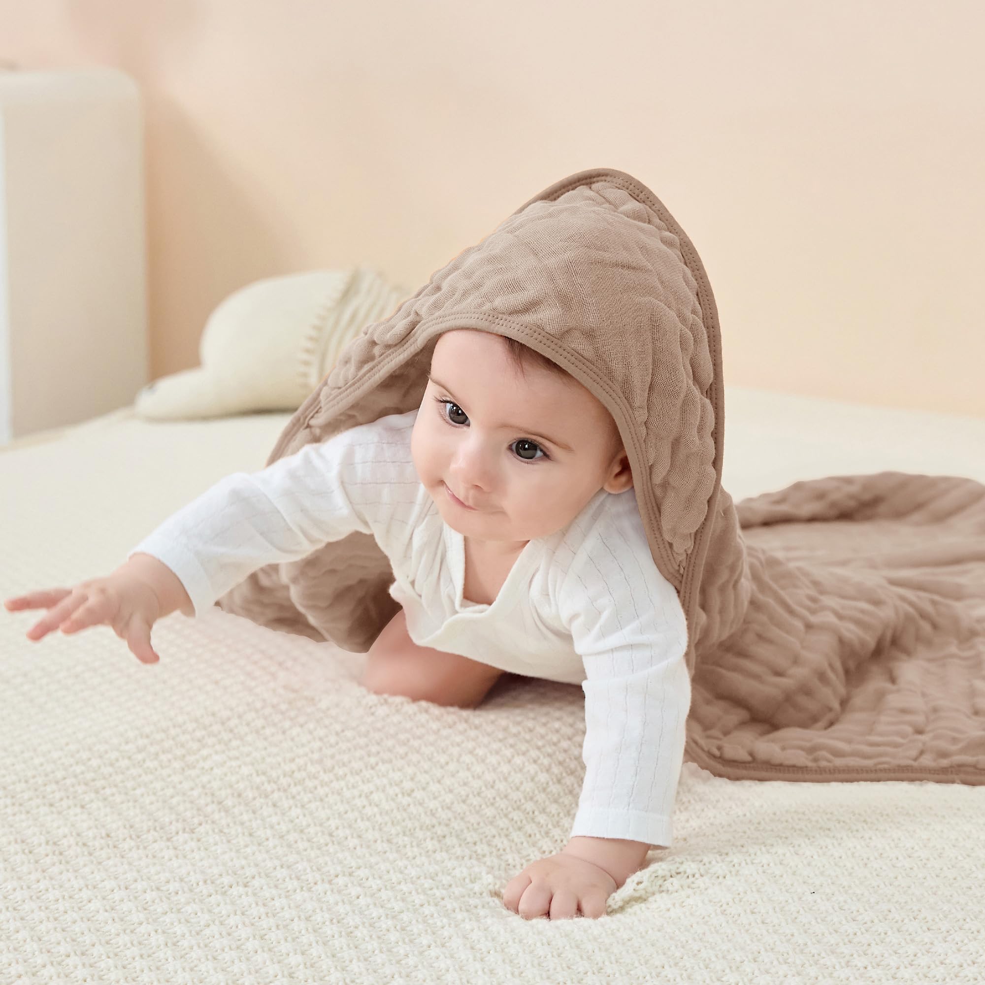 Jellymoni hooded towel shown in travel bag for on-the-go drying