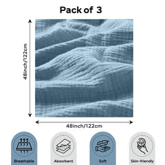 JELLYMONI three-pack swaddles providing versatile coverage for daily use