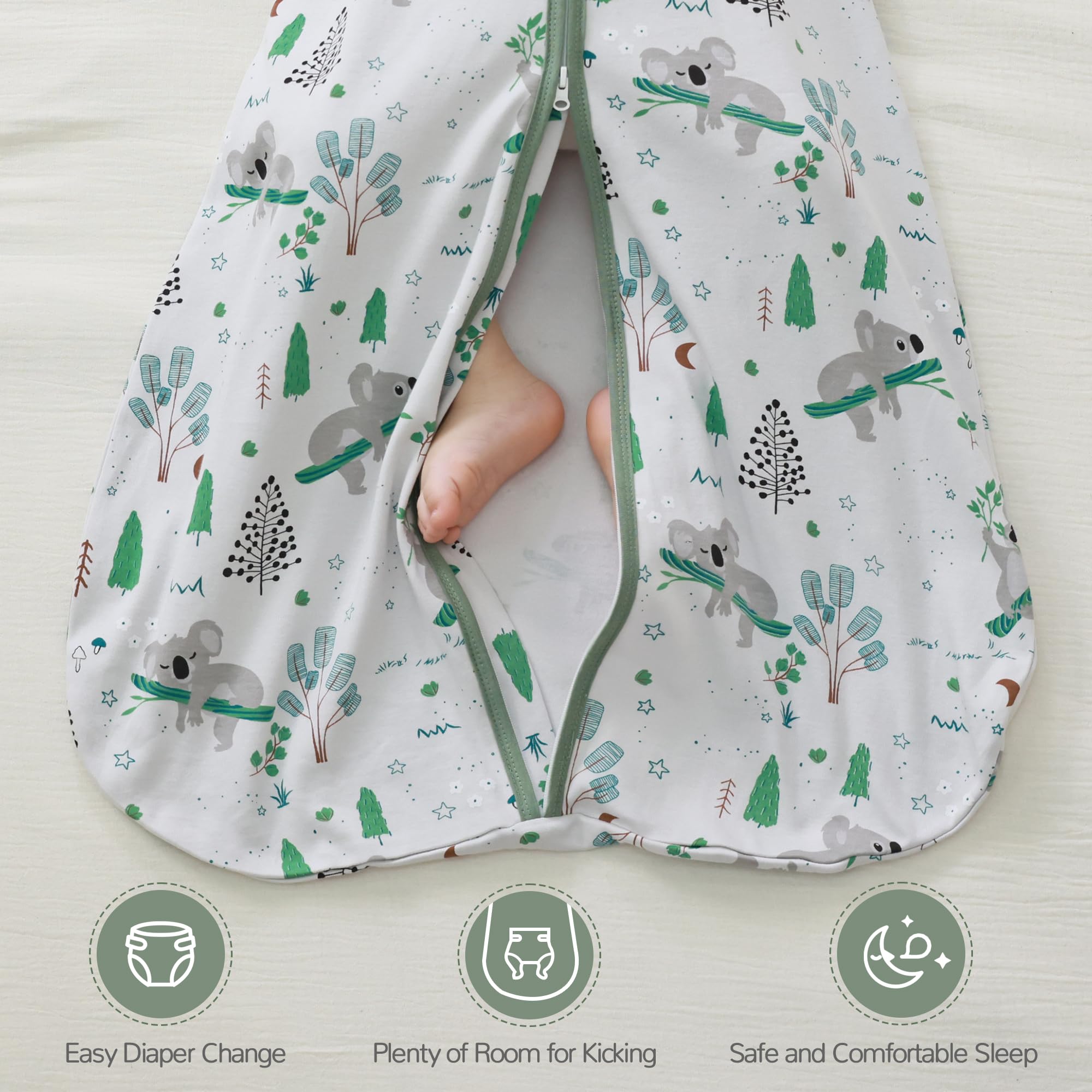 JELLYMONI sleep sack 3-pack layout highlights value and consistent sizing.