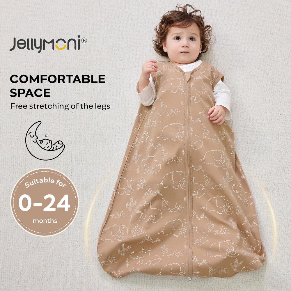 JELLYMONI two-way zipper for easy diaper changes and dressing.