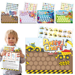JellyPanda construction potty chart stickers motivate toddlers during potty training