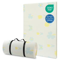 Jelumonpe Pack and Play Mattress offers snug fit and comfort for travel.