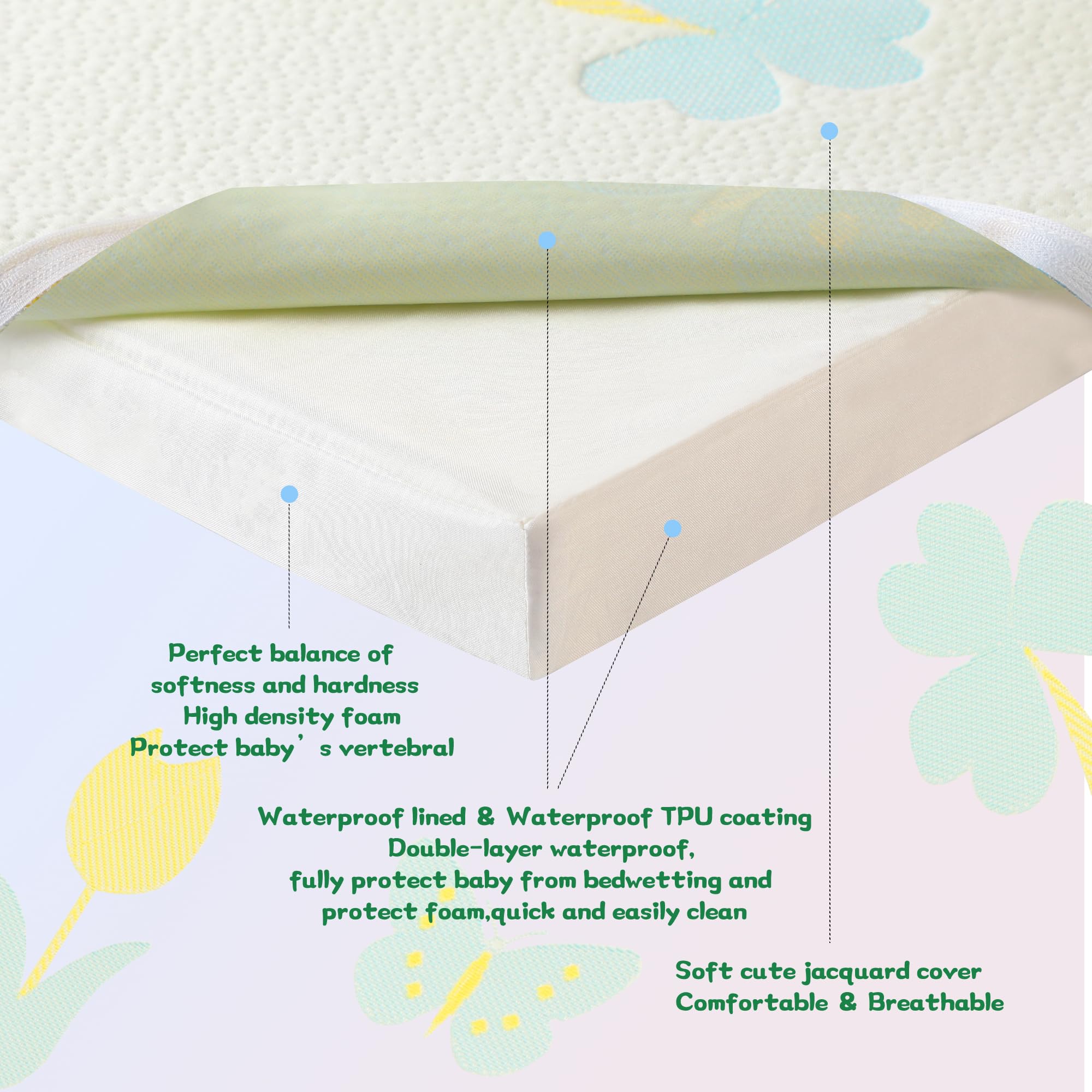 Jelumonpe soft, breathable fabric feels gentle against baby skin.