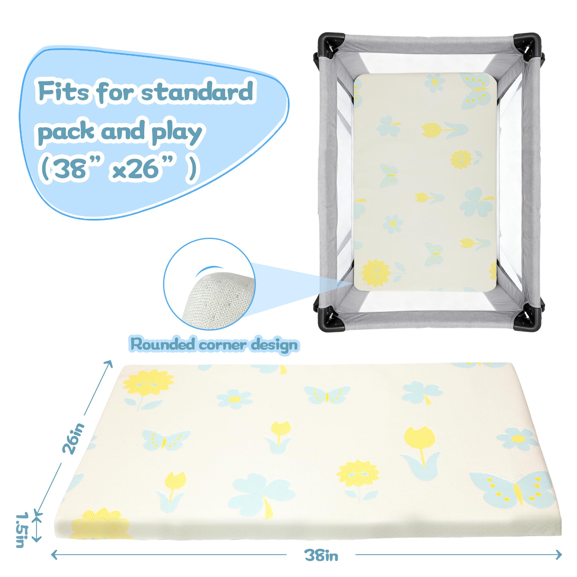 Jelumonpe waterproof cover close-up protects nap time from spills.
