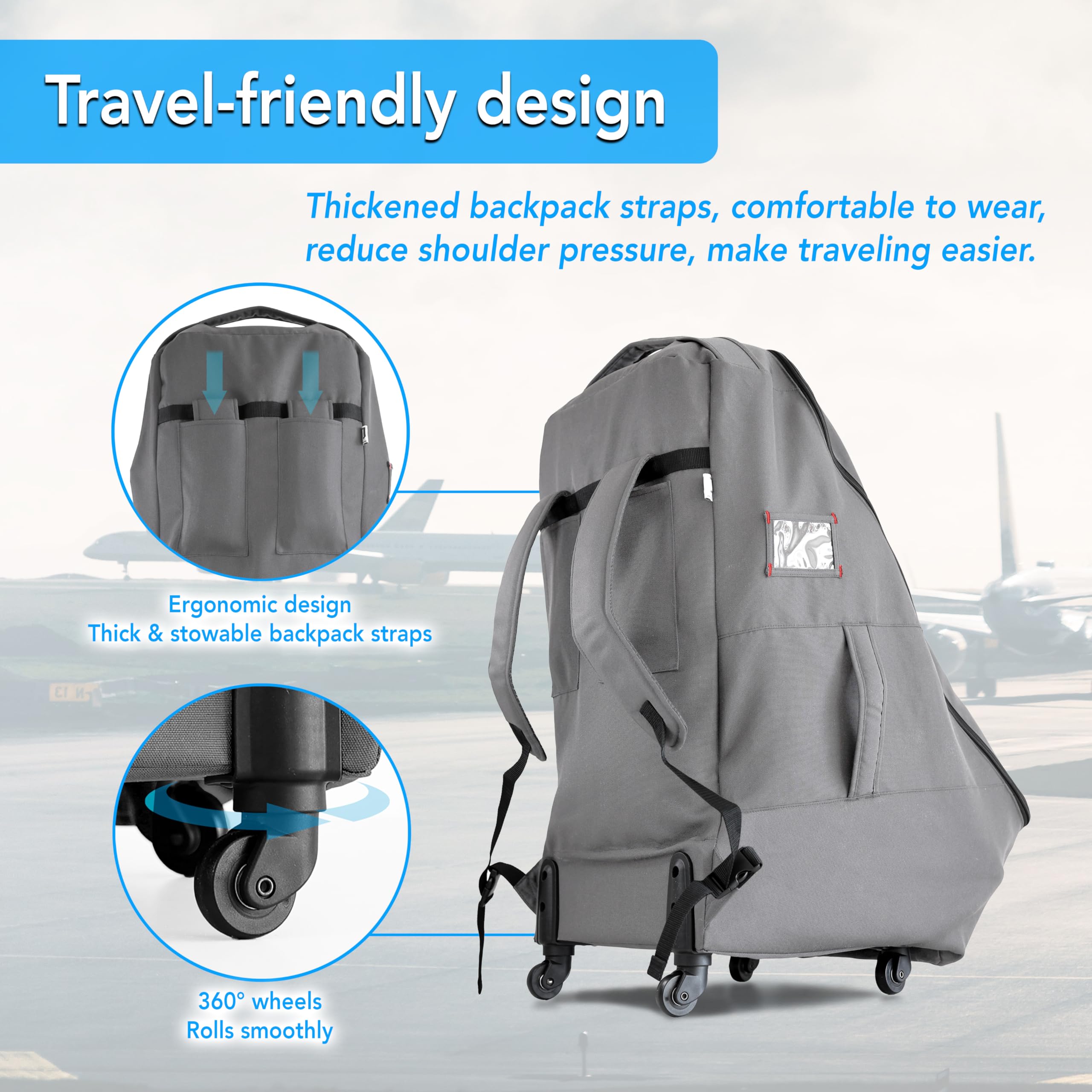 Jenen Jnzen padded handles on top and side enable versatile lifting.