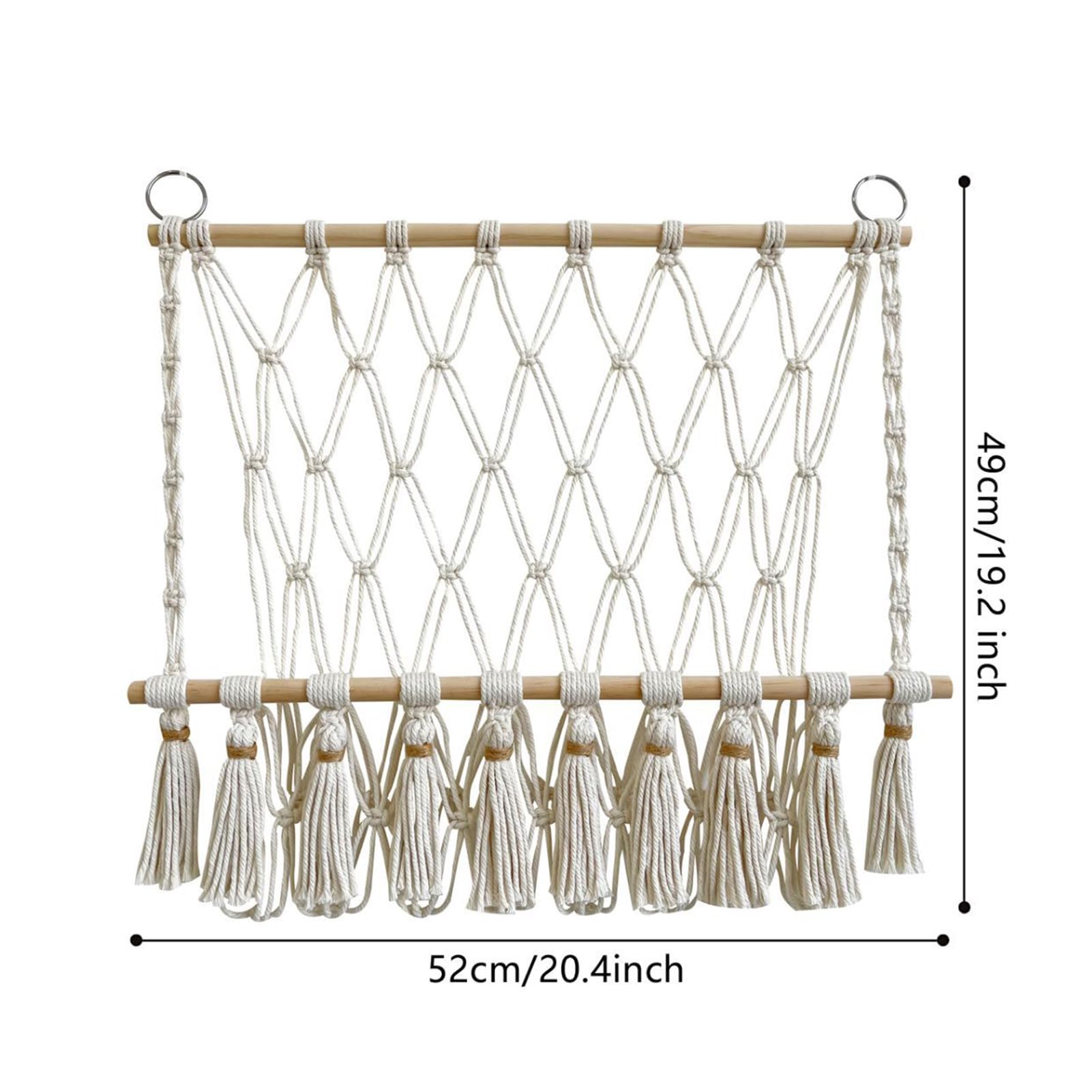 Jenpech boho tassel style net adds decorative charm to a room display.