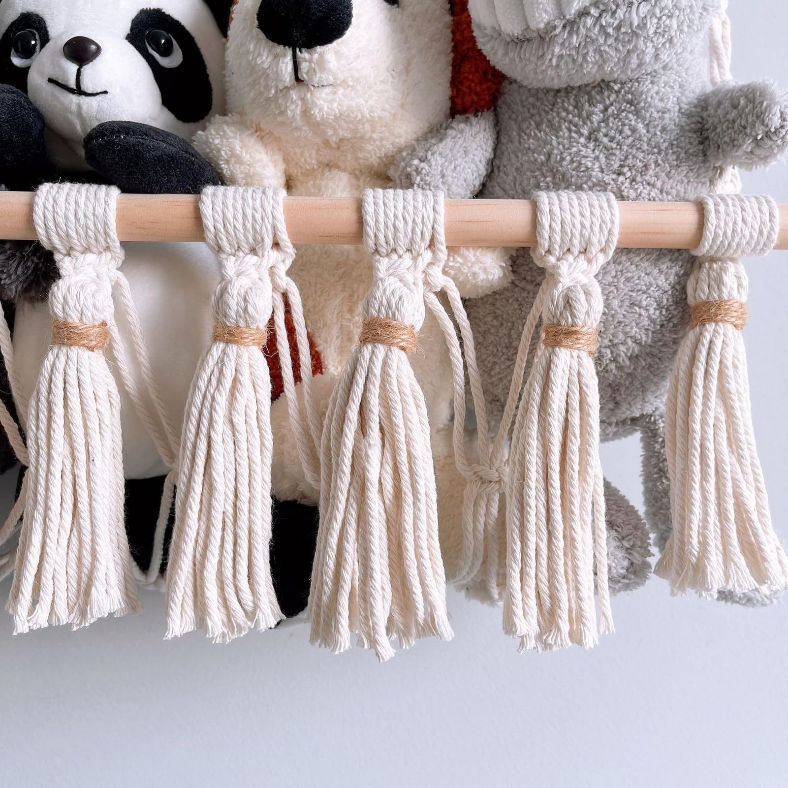Jenpech nursery wall decor display keeps toys off the floor and within reach.