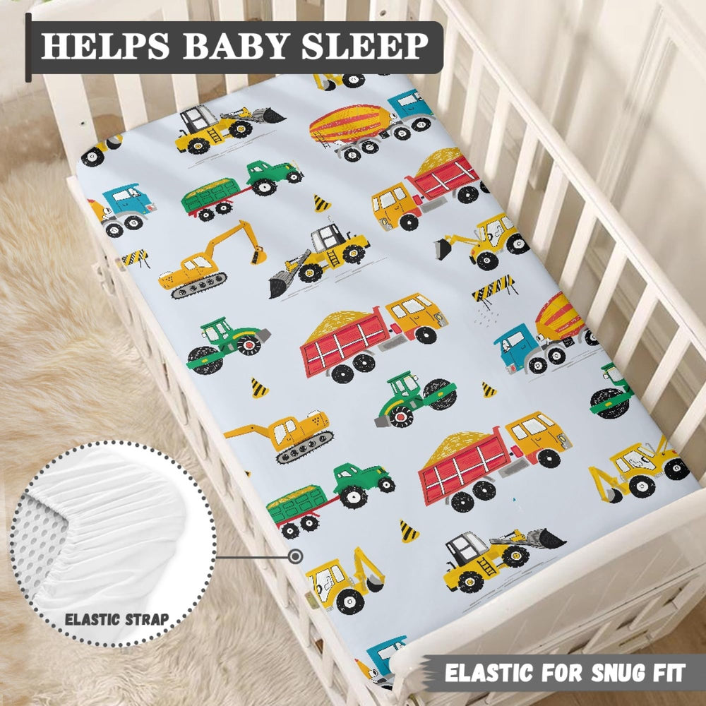JEPFEIXIA easy-care crib sheet, machine washable and gentle cycle friendly