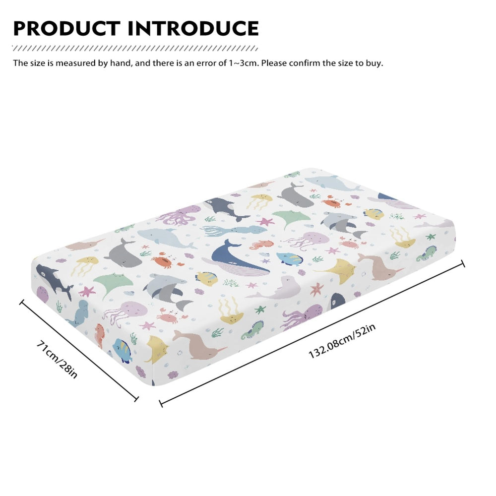 JEPFEIXIA Ocean whales pattern highlights baby's moments in a stylish nursery