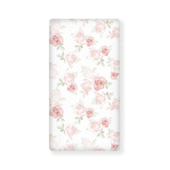 JEPFEIXIA pink roses fitted crib sheet with soft, breathable fabric for comfortable naps.