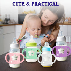 Jeqqinuz green 9oz handles provide durable, stable feeding