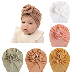 jerague newborn headwrap hat with flower bow for cute photos