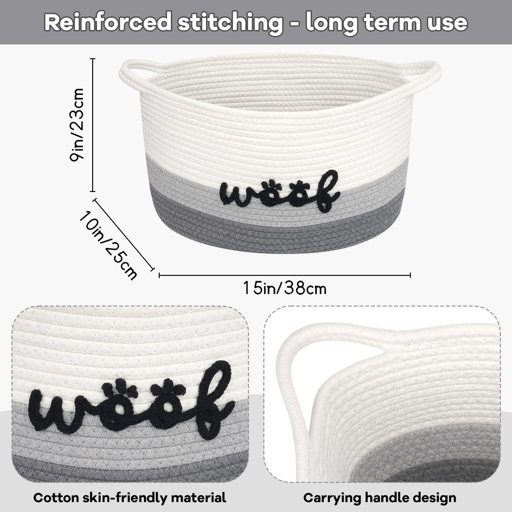 JEROKUMI soft cotton rope design is gentle on floors and pets.
