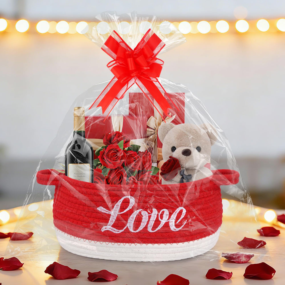 JEROKUMI Valentines Basket XOXO design—playful, gift-ready presentation