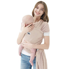 Jeroray Baby Wrap Carrier in front carry position for secure bonding.