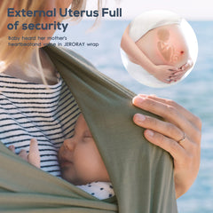 Jeroray front carry in ergonomic design supports comfortable baby and caregiver positioning.