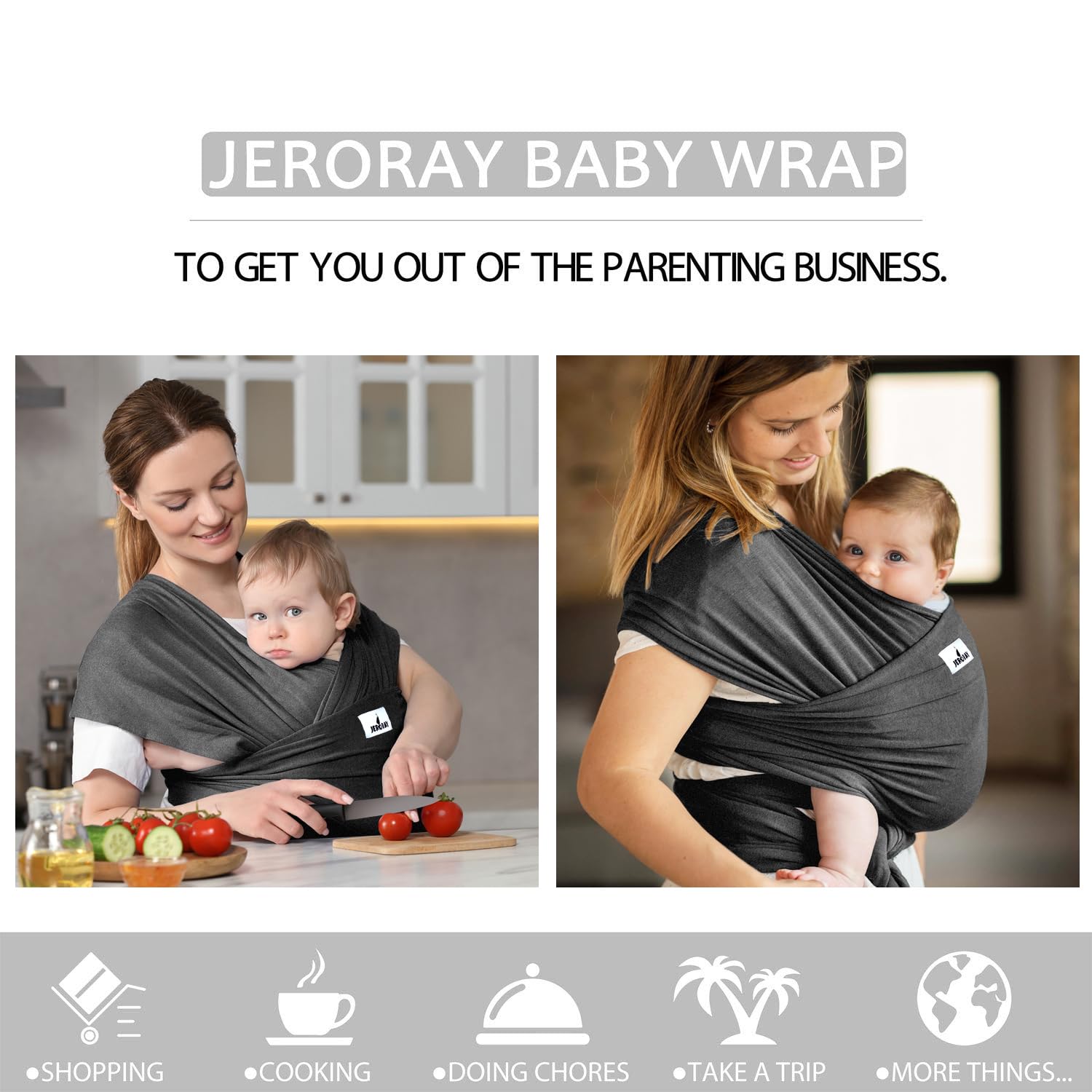 Jeroray Baby Wrap ideal for nursery time and errands