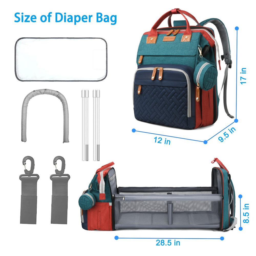Jeryswet built-in stroller straps keep the bag ready on strolls.