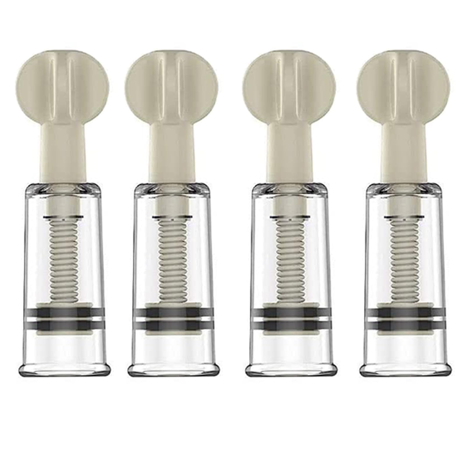 Jesakmie nipple corrector cups set of four in white with smooth edges for comfortable use.