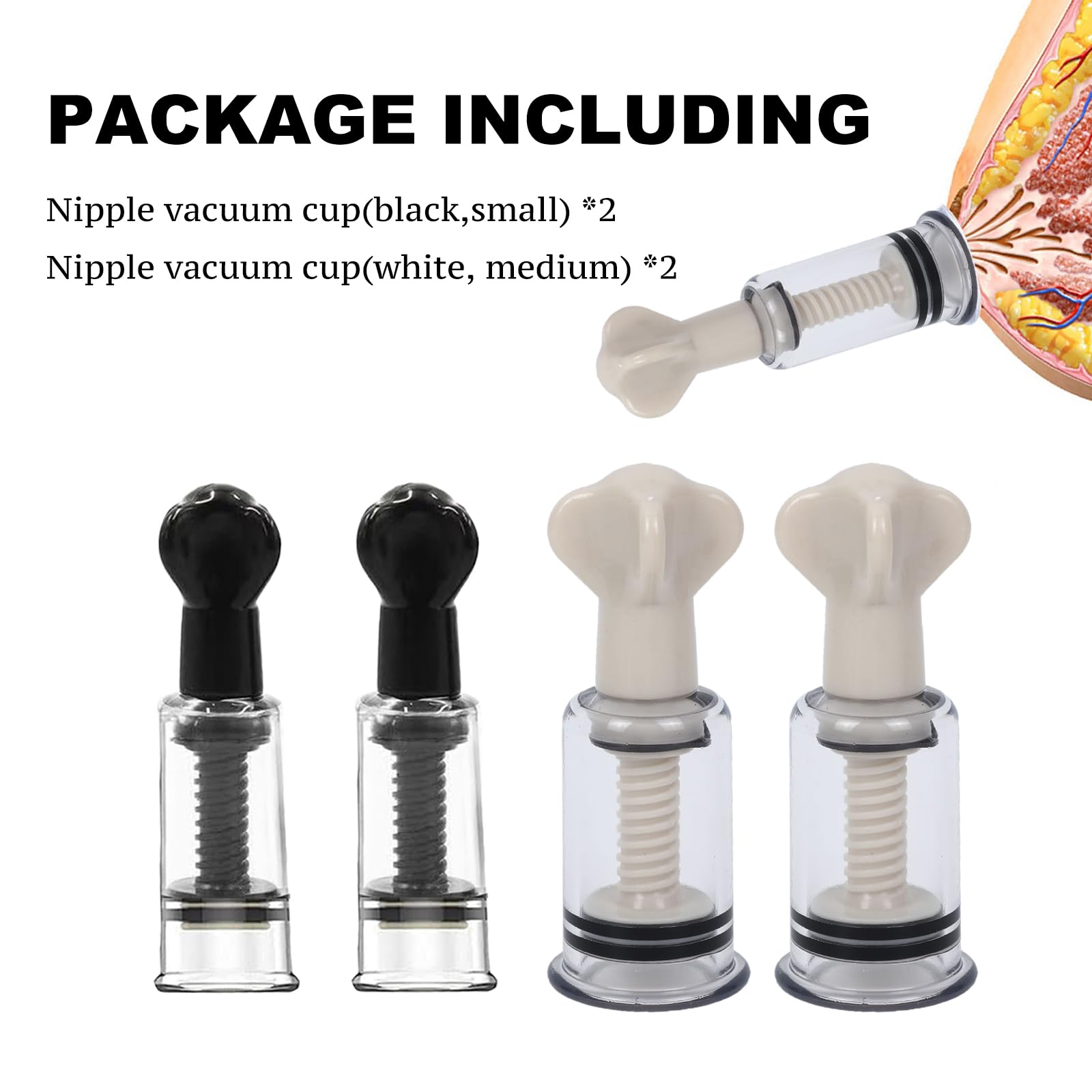 Jesakmie two-size set supports gradual nipple correction for sensitive use