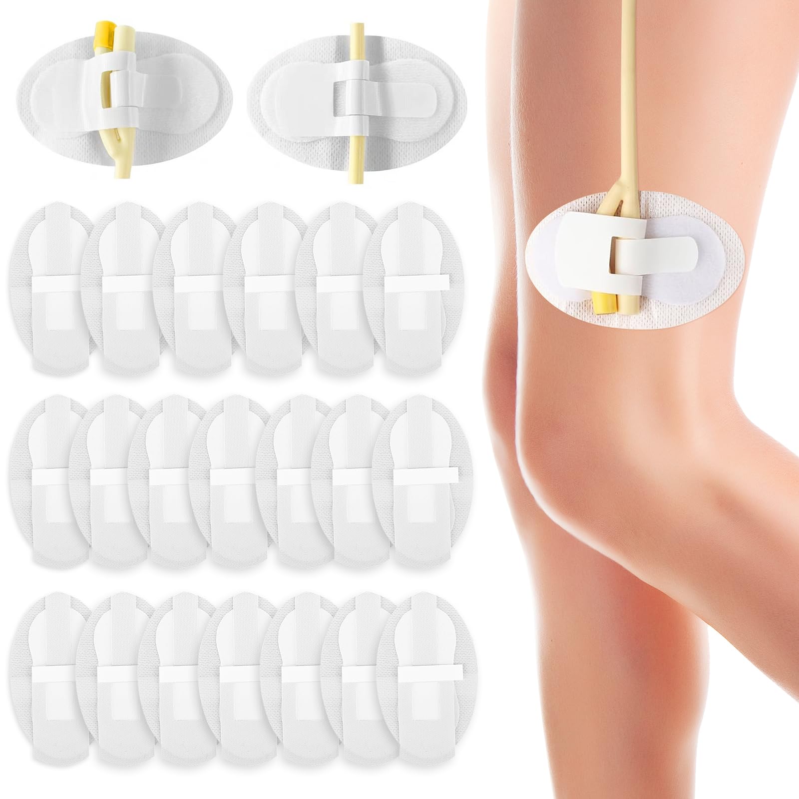Jesosia catheter stabilization device adhesive sticker on skin for secure tubing