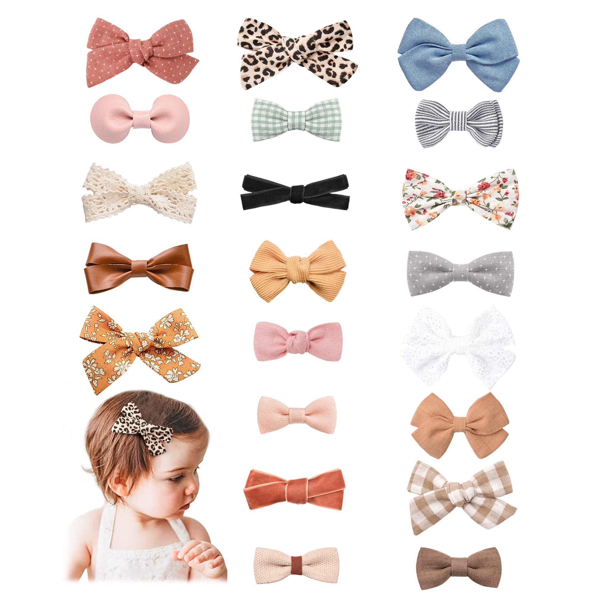 Jesries 21 pack baby hair clips assorted colors for daily styling