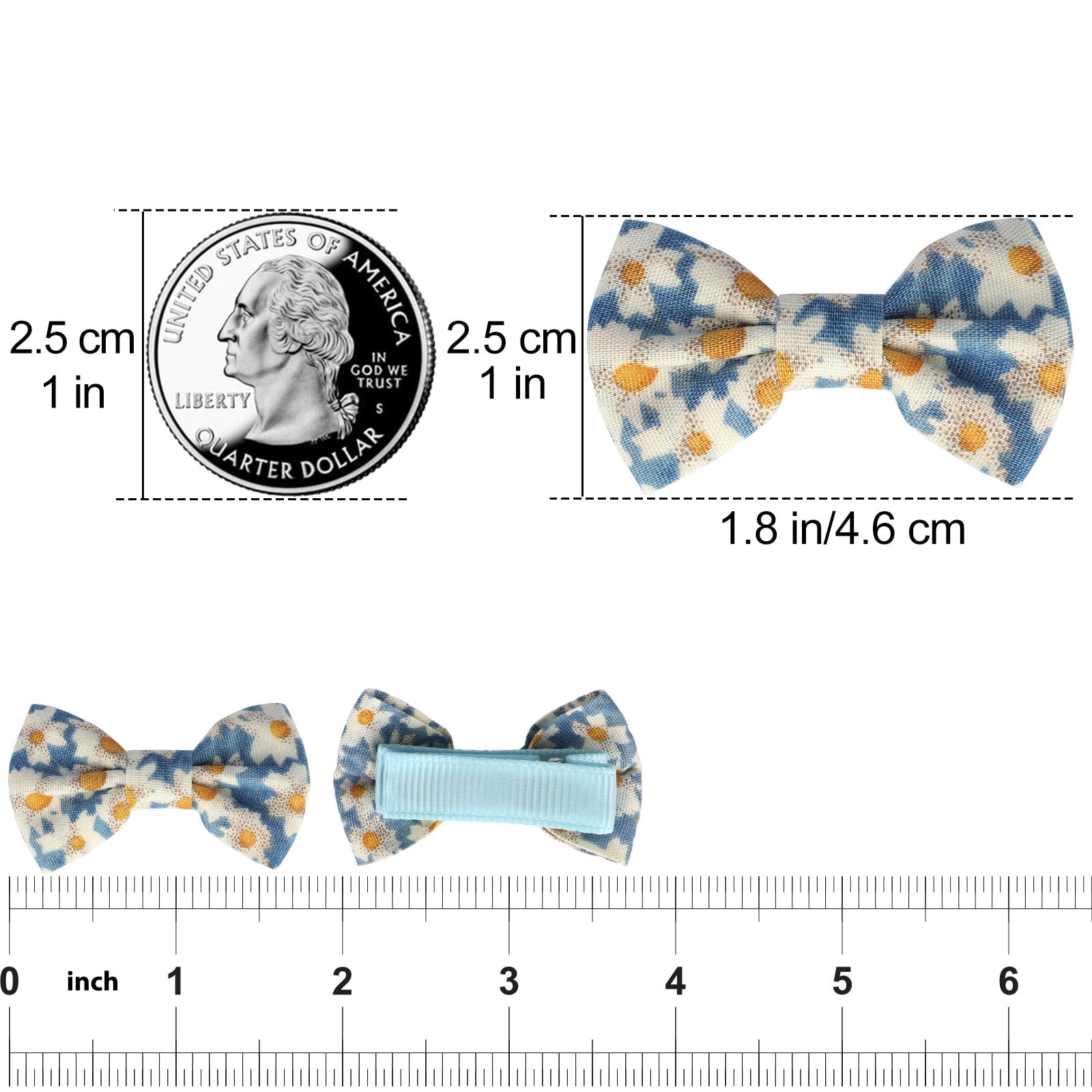 JESSCAT solid-color bows clip versatile accessory to match outfits.