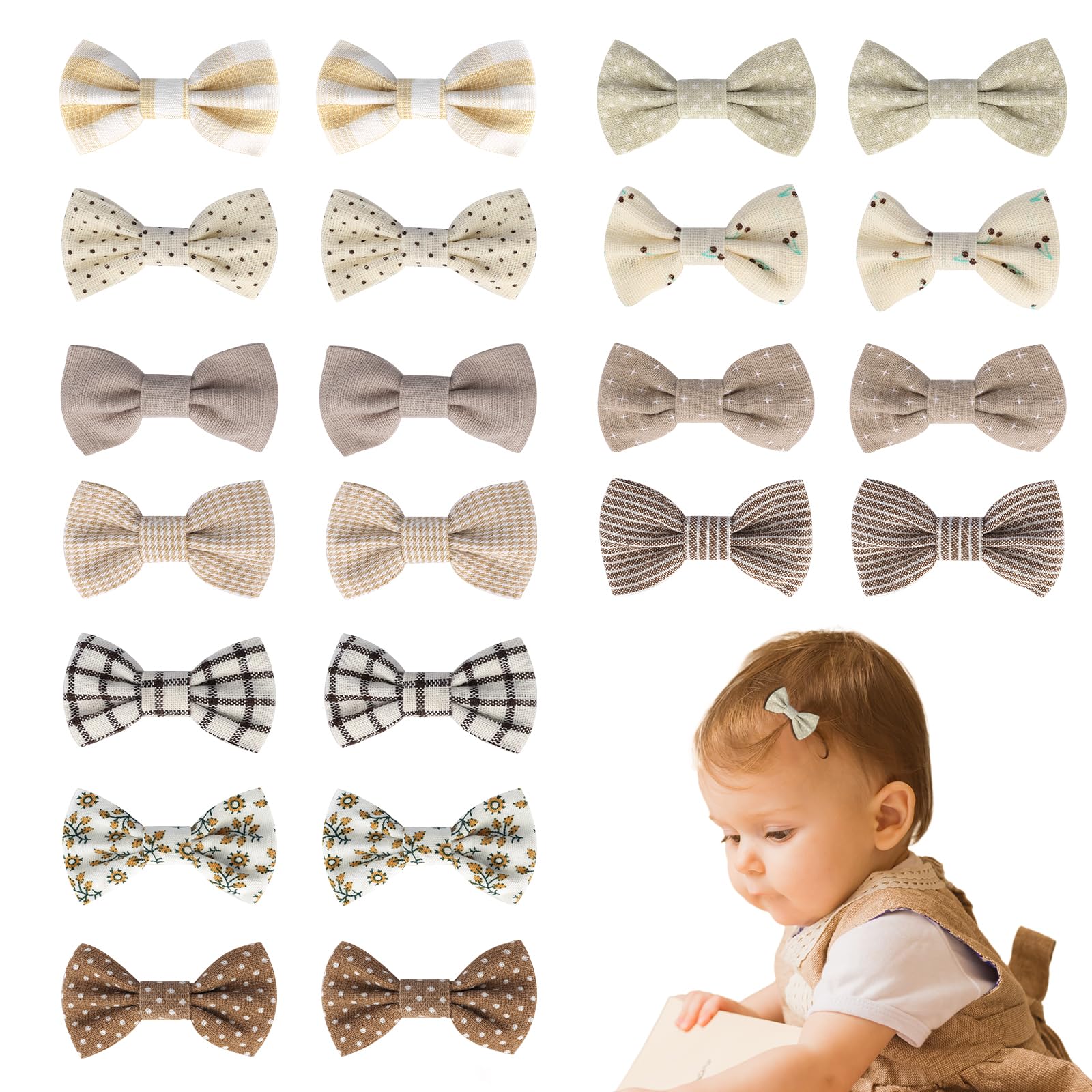 JESSCAT 22-piece hair clips set with bows for versatile hairstyles
