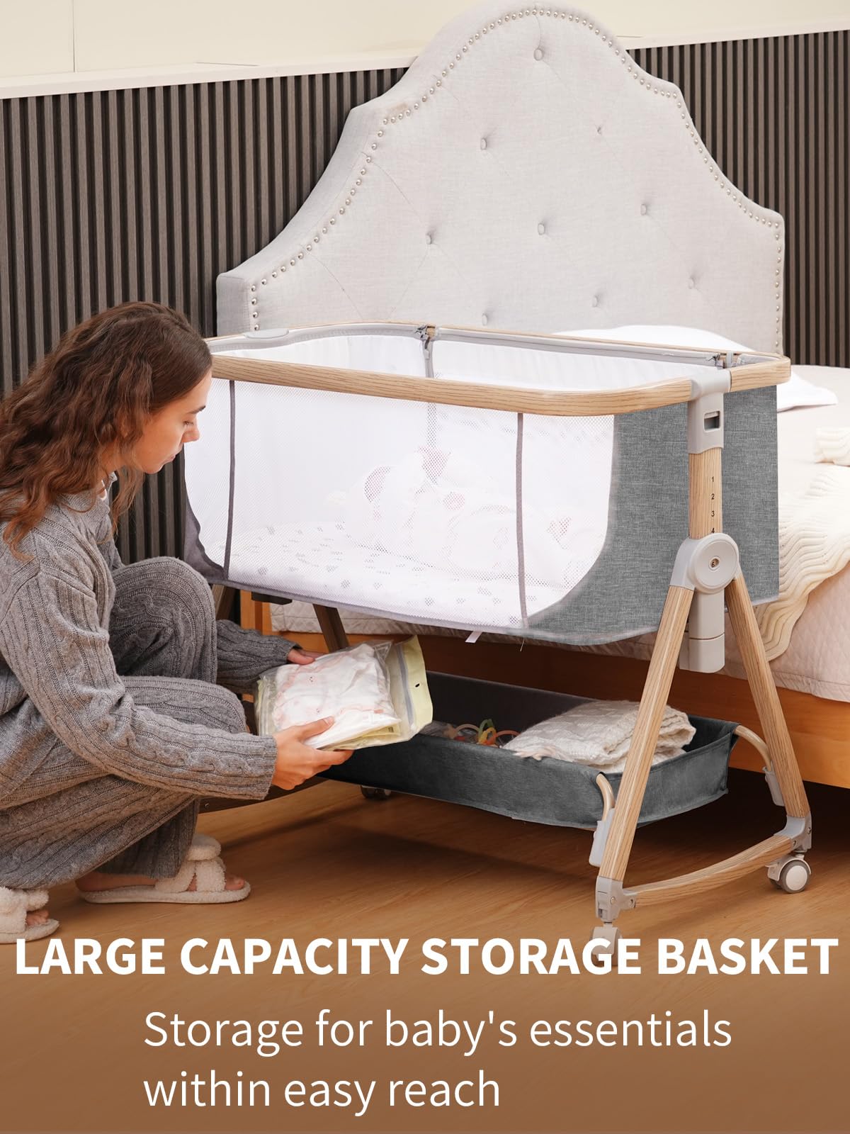 Jestonten breathable mesh promotes airflow around the baby.