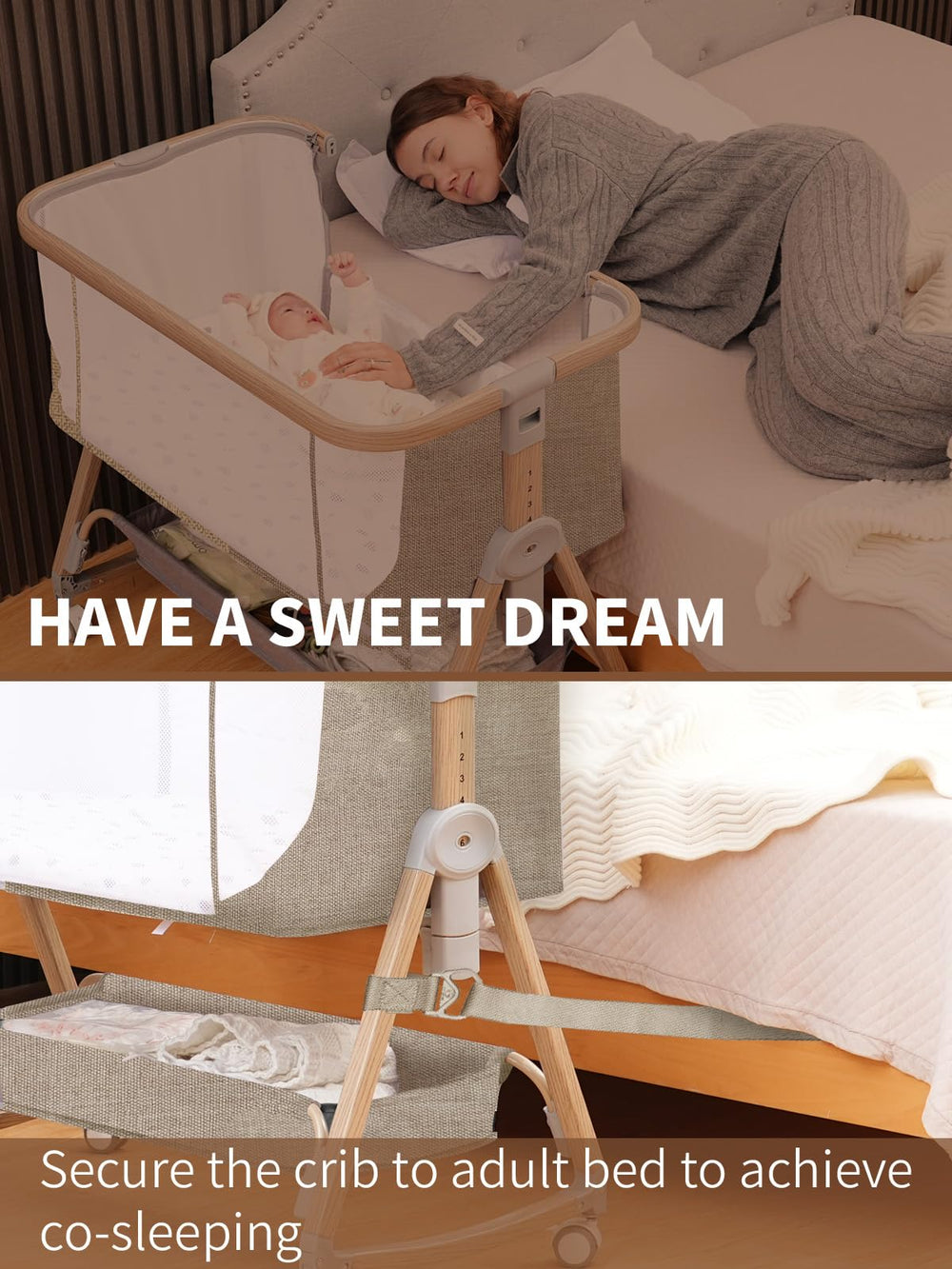 Jestonten bassinet features easy assembly and safety certifications for peace of mind.