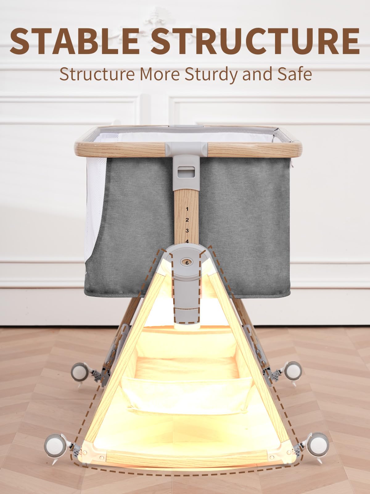 Jestonten 33x19 inch mattress fits snugly inside the bassinet.