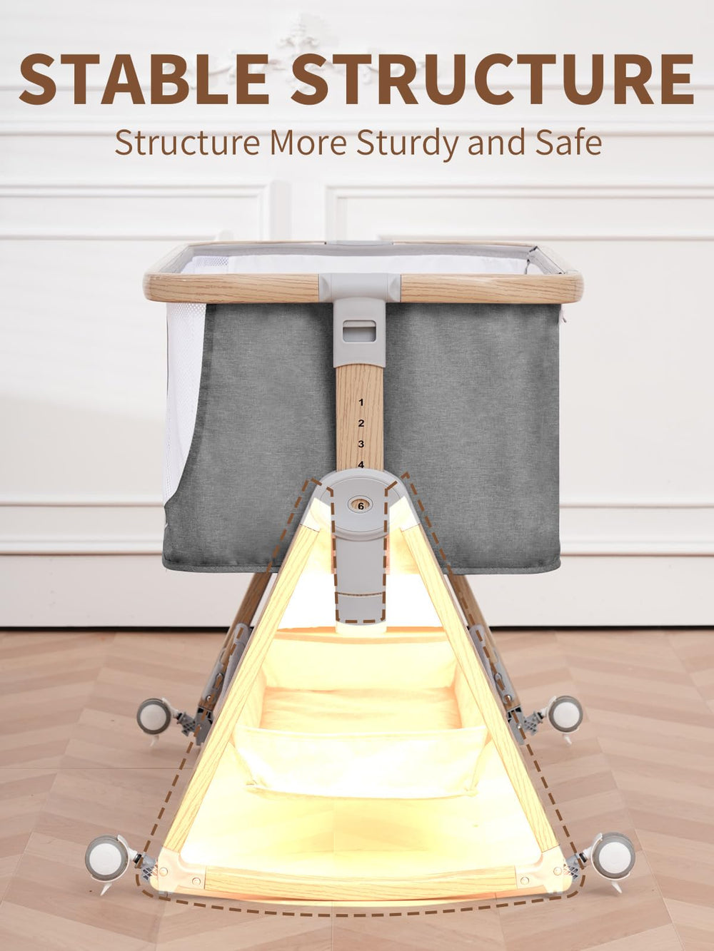 Jestonten 33x19 inch mattress fits snugly inside the bassinet.
