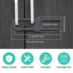 Jetec adjustable sliding cabinet lock is easy to install without tools