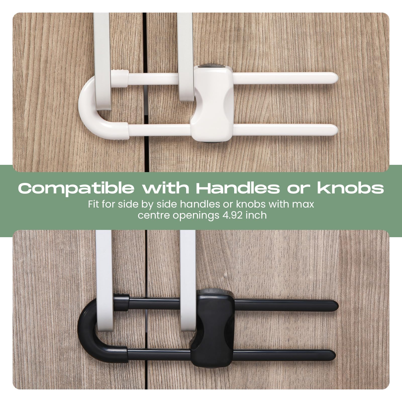 Jetec locks protect pantry and storage doors from curious pets.