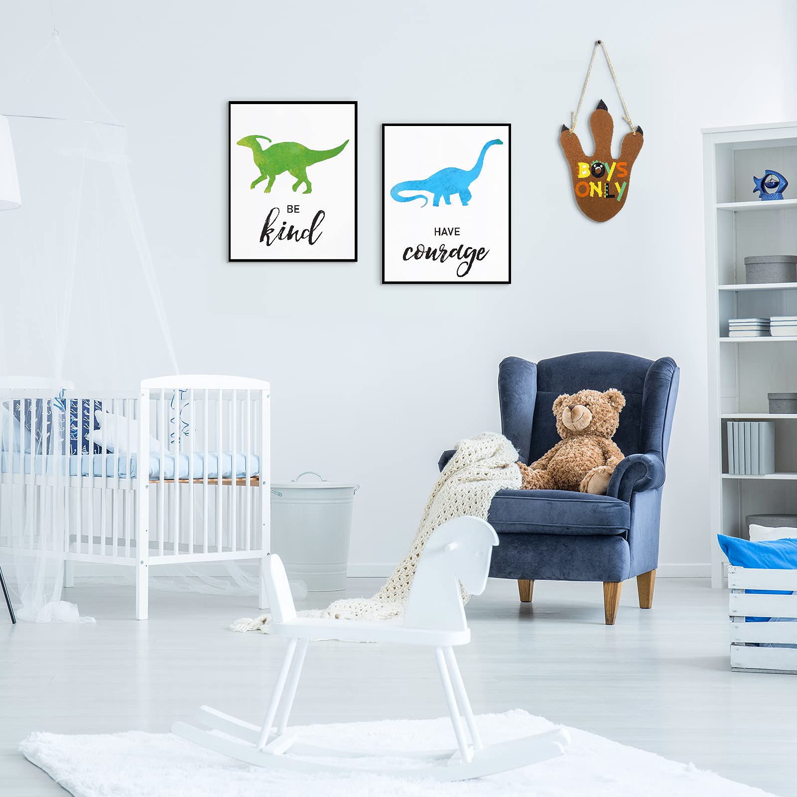 Jetec dinosaur quotes artwork inspiring kindness and bravery in kids.