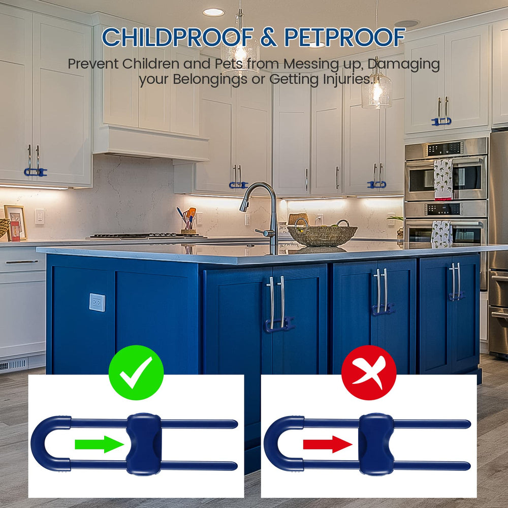 No-drill, no-adhesive design lets you swap between cabinets easily.
