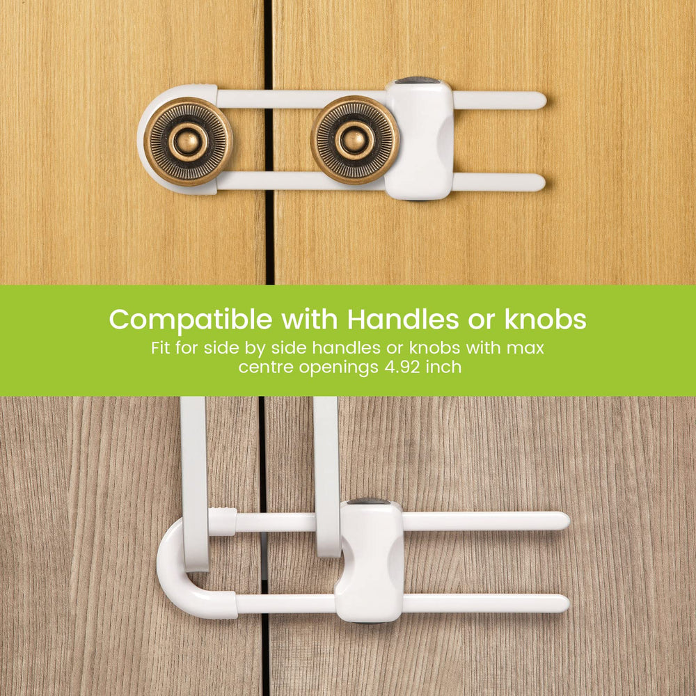 Jetec U-shaped lock on knob close-up highlighting durable ABS construction for reliable security.