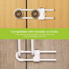 Jetec U-shaped lock on knob close-up highlighting durable ABS construction for reliable security.