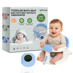 JetFresh bath seat with ergonomic backrest supports upright sitting
