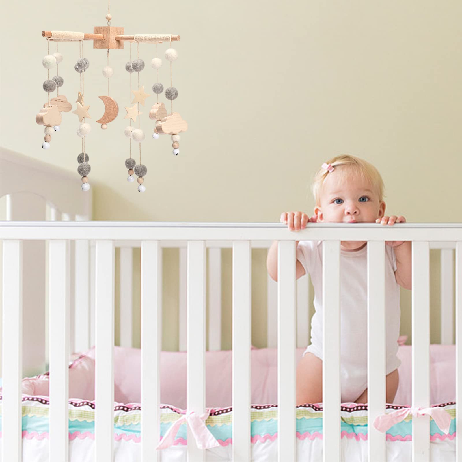 JETM·HH Crib Hanging Mobile delivers boho charm to any nursery