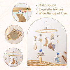 JETM·HH Space Nursery Mobile stars add calm, soothing ambiance.