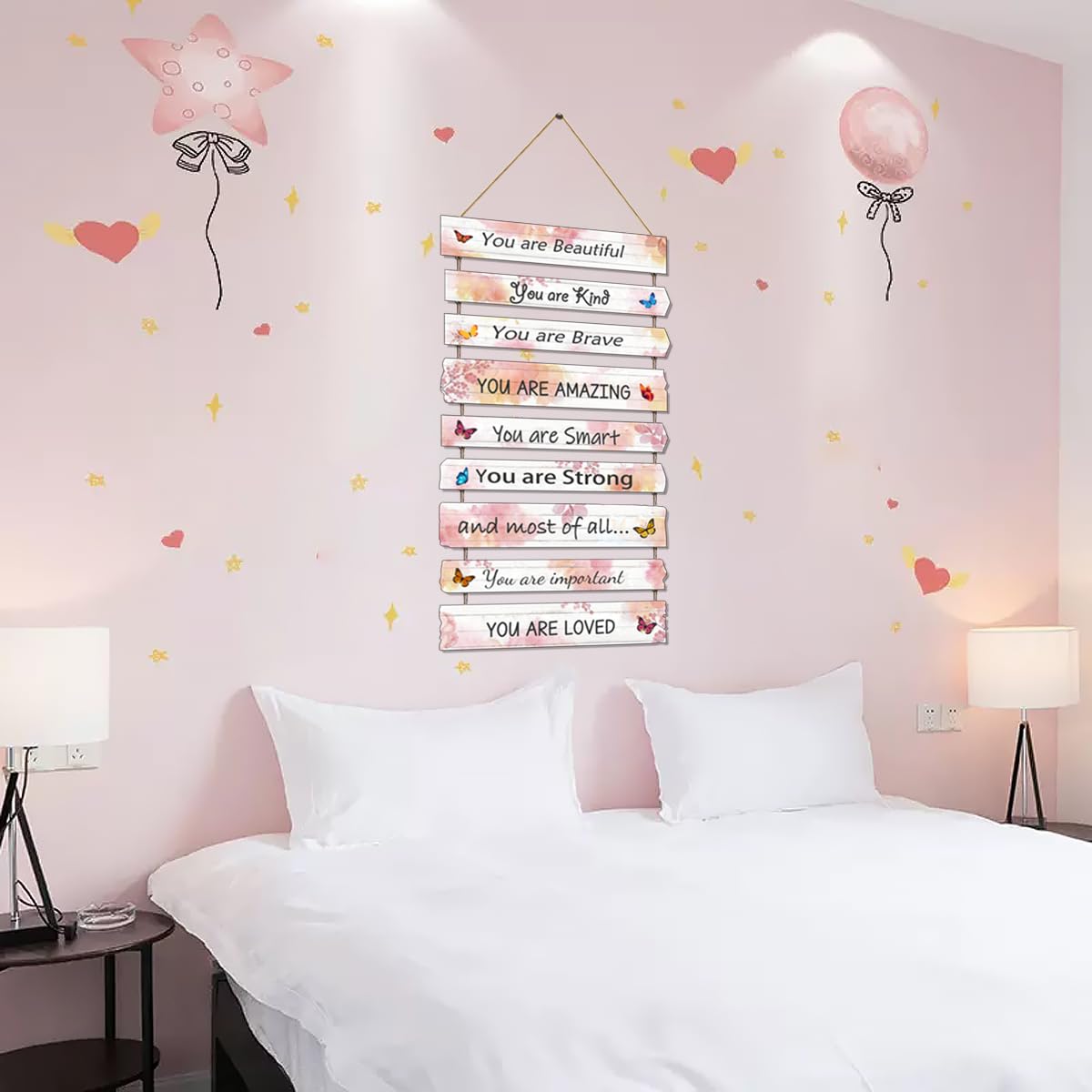 JEVUVU easy hang twine wall decor helps quick setup in any room.