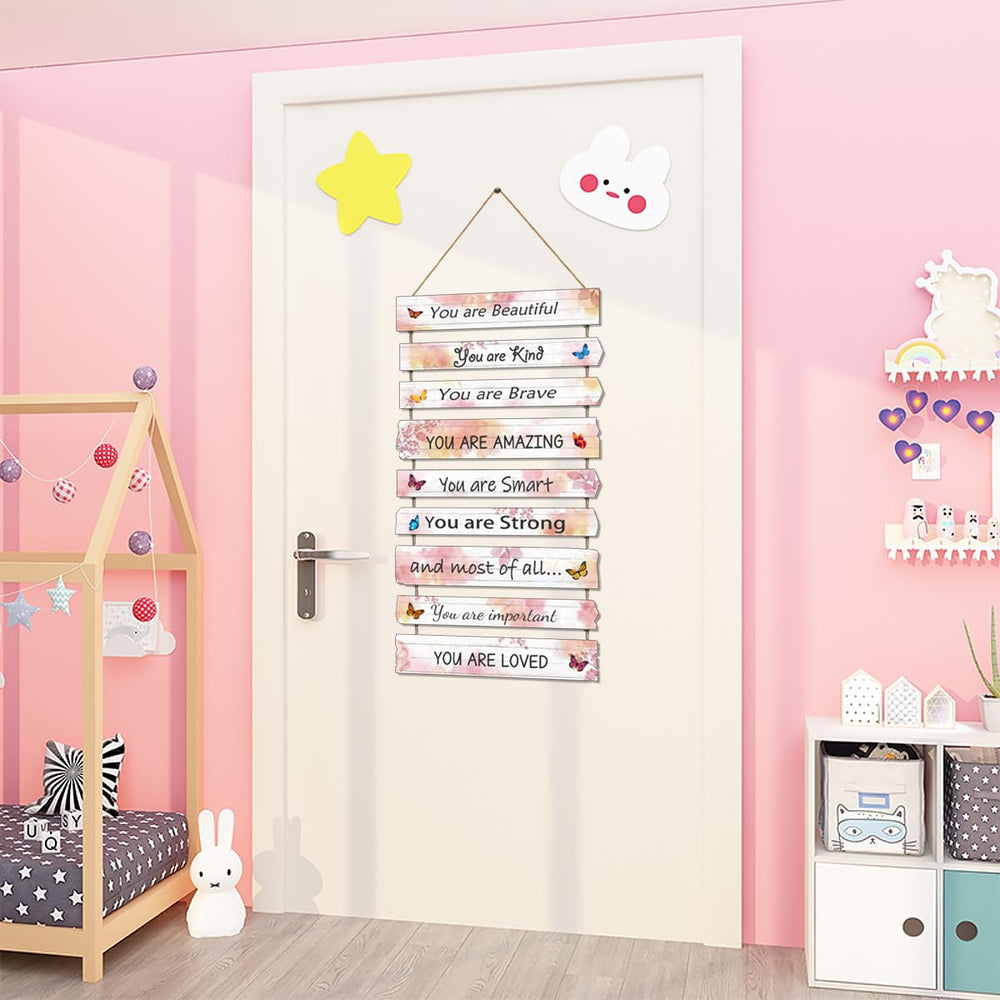 JEVUVU girl bedroom decor set provides versatile styling for bedrooms, bathrooms, and classrooms.
