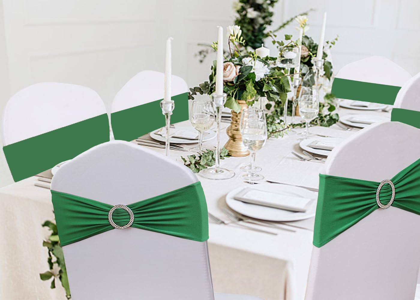 JFDYDM emerald green sash ready for reuse after the event.