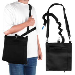 JFHNMLW 2000ml catheter bag holder front view showing discreet profile and accessible openings.