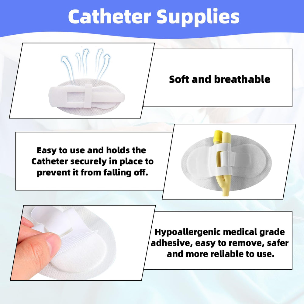 JFHNMLW adhesive catheter stabilization on skin offers gentle, hypoallergenic adhesion.
