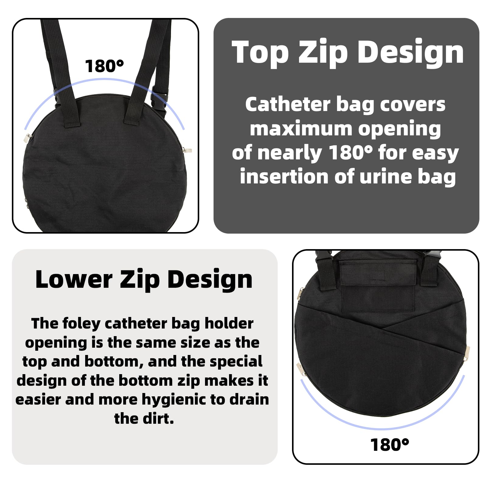 JFHNMLW discreet privacy catheter cover protects the bag from leaks and attention