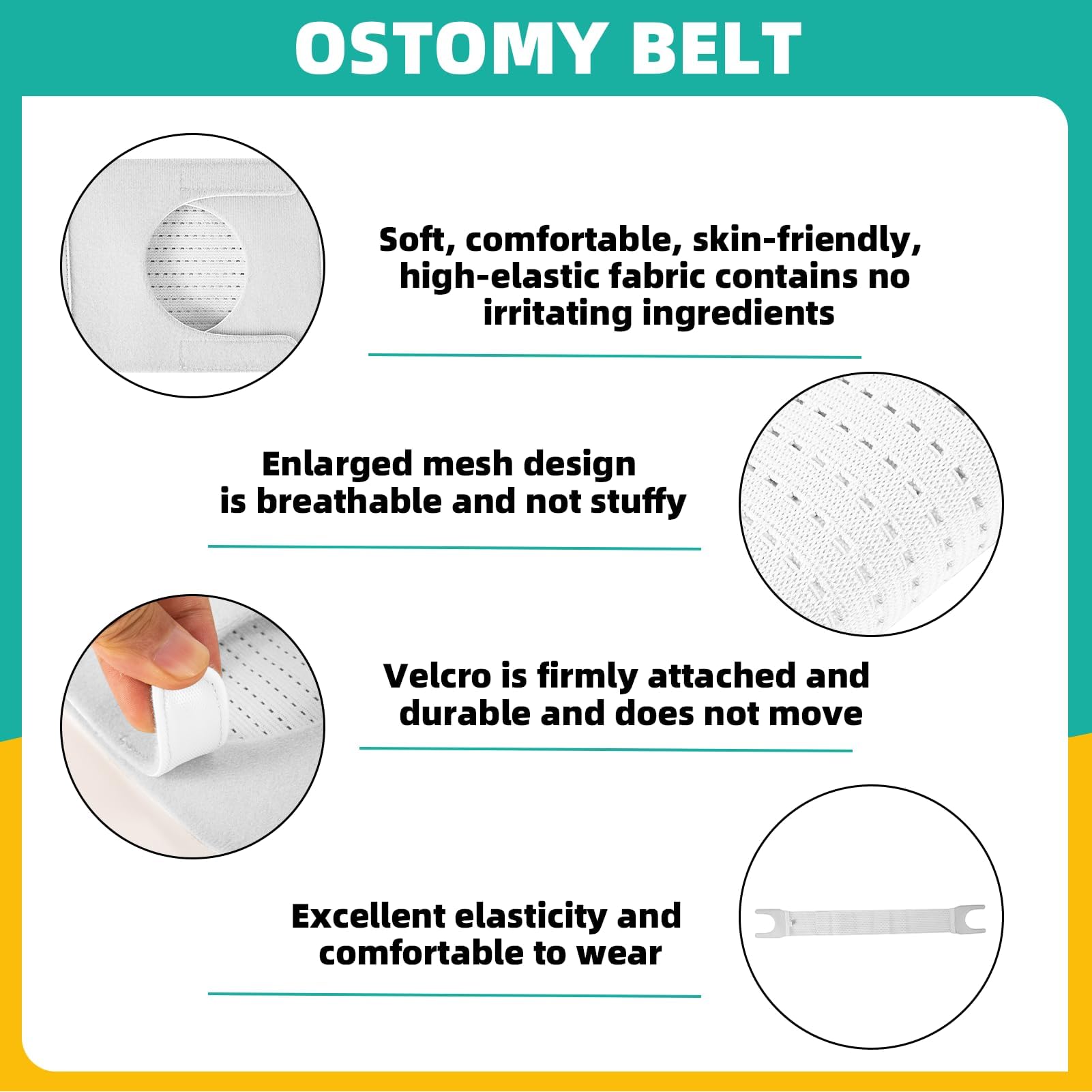 JFHNMLW ostomy belt breathable fabric keeps skin cool and reduces sweating